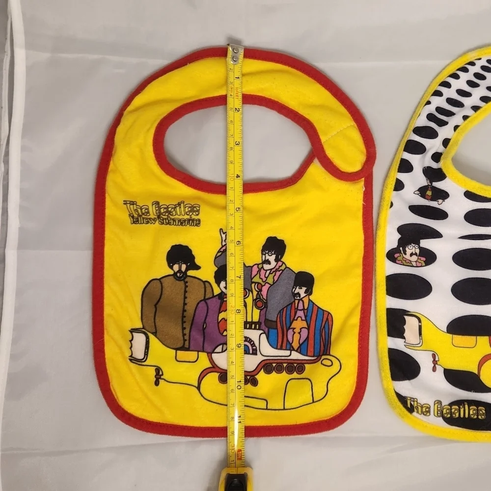 Daphyls The Beatles Yellow Submarine Pair of Baby Bibs One Size